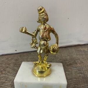 Gold Figurine on Marble Base